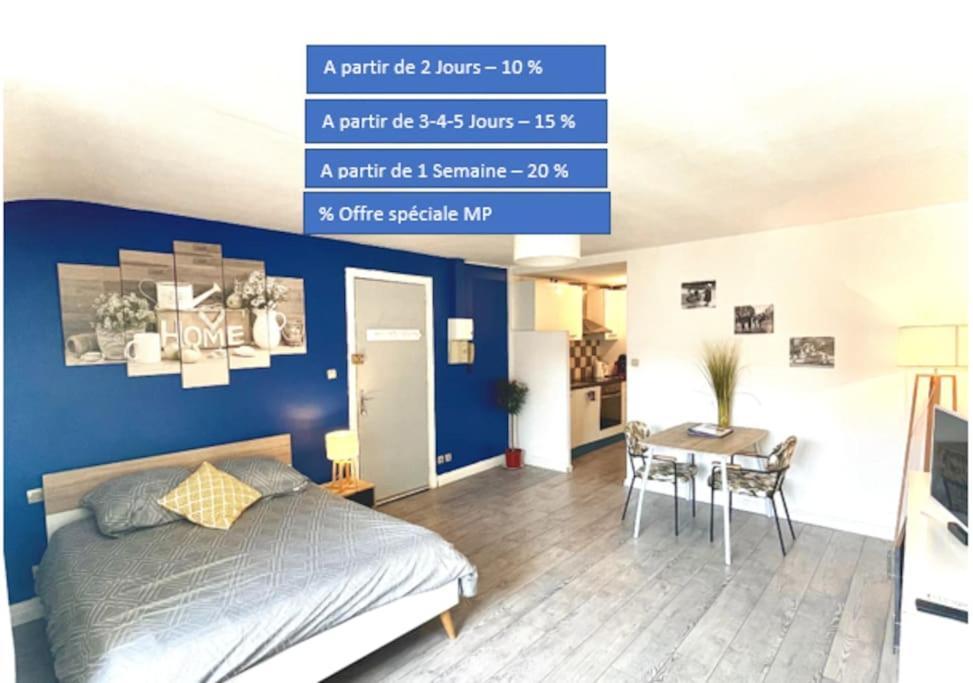 Appartement Entier Moissac Centre 30 M2 Calme Avec Cour Interieure Pour Velos A 50M Du Marche De Moissac Ngoại thất bức ảnh
